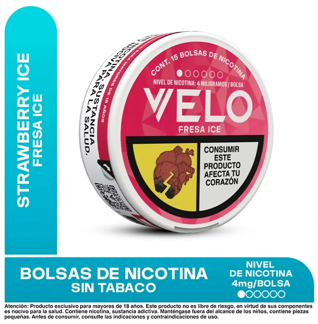 Imagen de Velo Fresa Ice en pouchescolombia.com