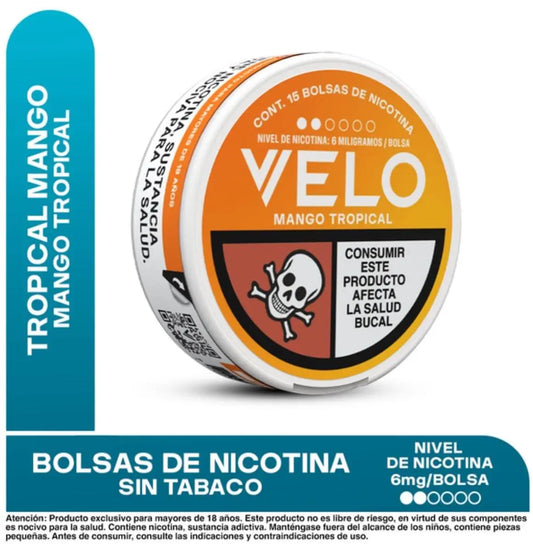Pouches de nicotina VELO Mango Tropical 6mg 