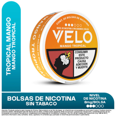 pouches de nicotina VELO Mango Tropical 8mg 